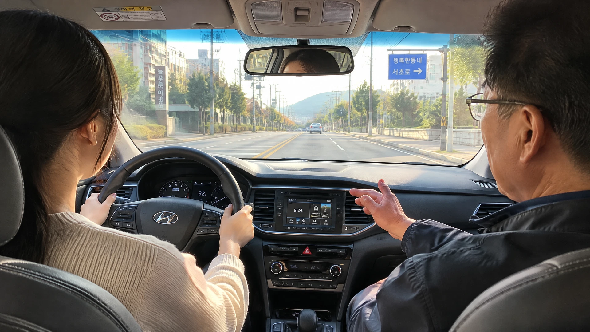 초보 운전자 연수 예산 계획: 시간당 비용부터 보험료까지 완벽 정리 대표 이미지 단기 속성 연수와 정규 코스 선택을 위해 운전석 핸들을 잡고 주행 자세를 점검하는 초보 운전자